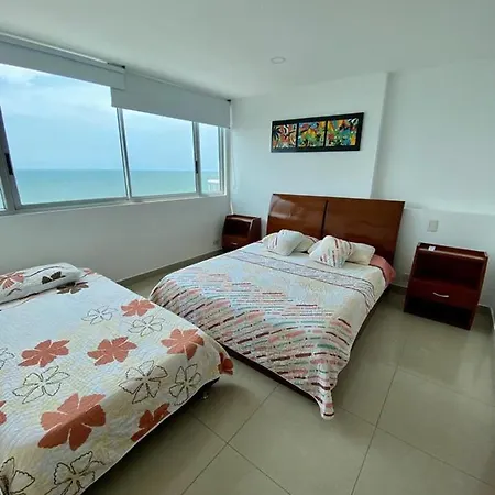 Apartamento 2al-1 Frente A La Playa Con Aire Acondicionado Y Wifi Cartagena