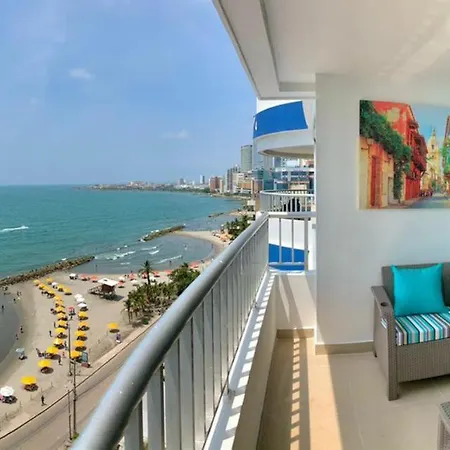 Apartamento Apartamento 2al-1 Frente A La Playa Con Aire Acondicionado Y Wifi Cartagena