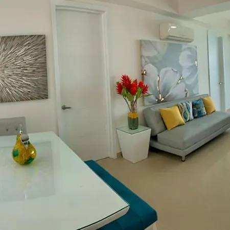 Apartamento Apartamento 2al-1 Frente A La Playa Con Aire Acondicionado Y Wifi Cartagena
